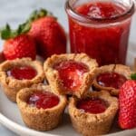 Peanut Butter and Strawberry Jelly Cookie Cups Recipe