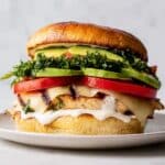 Grilled Chicken Sandwich with Balsamic Mayo, Marinated Tomatoes, and Avocado Recipe