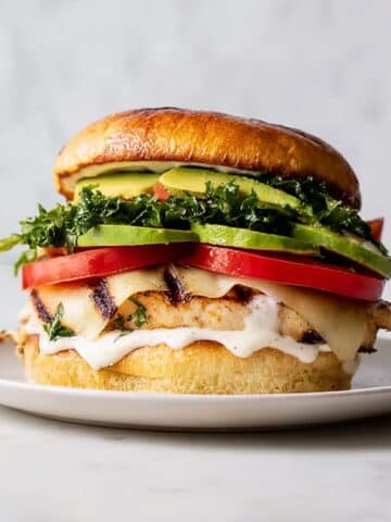 Grilled Chicken Sandwich with Balsamic Mayo, Marinated Tomatoes, and Avocado Recipe