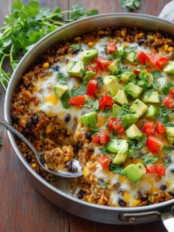 Mexican Beef and Rice Skillet Recipe