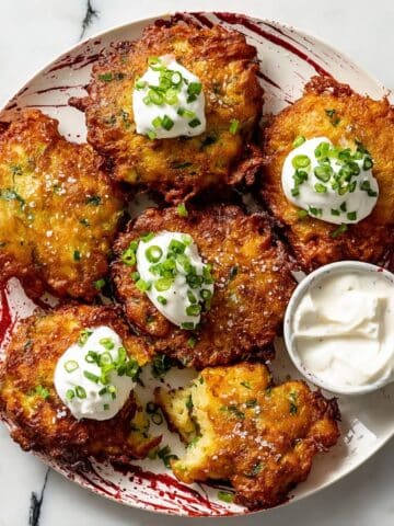 Crispy Zucchini Fritters with Parmesan and Green Onions Recipe