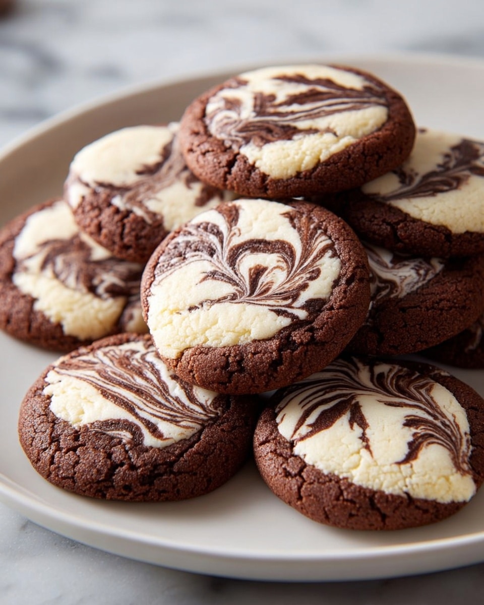 Chocolate Marshmallow Swirl Cookies Recipe - Recipe Image