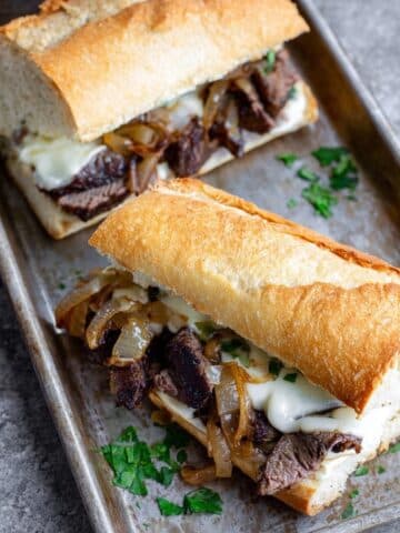 Herb Butter Steak Sandwich with Caramelized Onion and Melty Havarti Recipe