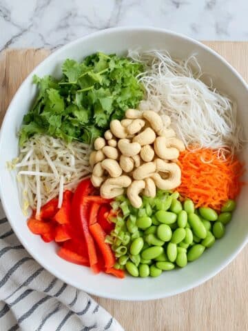 Spring Roll Salad with Creamy Peanut Dressing Recipe