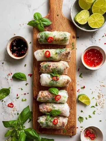 Thai Basil Beef Spring Rolls Recipe