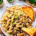 Garlic Parmesan Beef Pasta Recipe