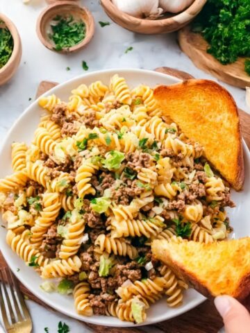 Garlic Parmesan Beef Pasta Recipe