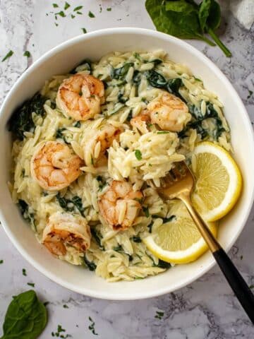 Lemon Garlic Shrimp Orzo Recipe