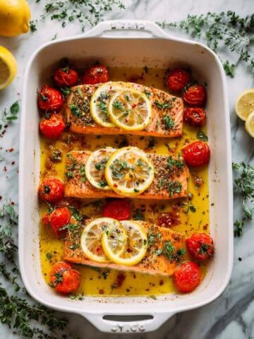 Easy Baked Greek Salmon Recipe