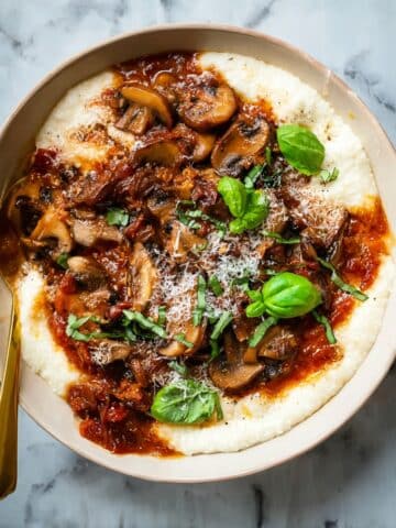 Mushroom Ragù with Creamy Polenta Recipe