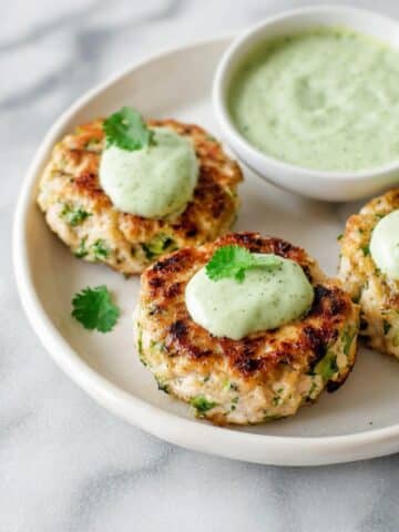 Chicken Zucchini Poppers with Cilantro-Mayo Dipping Sauce Recipe