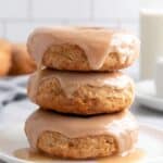 Whole Wheat Baked Banana Donuts with Peanut Butter Glaze Recipe
