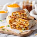 Cheesy Garlic Chicken Wraps Recipe