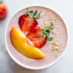 Strawberry Peach Smoothie (Sweet & Creamy!) Recipe