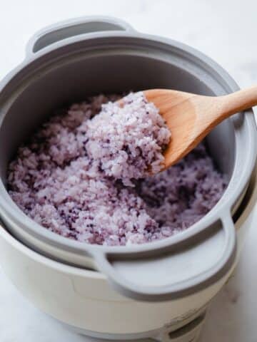 Korean Purple Rice in a Rice Cooker Recipe