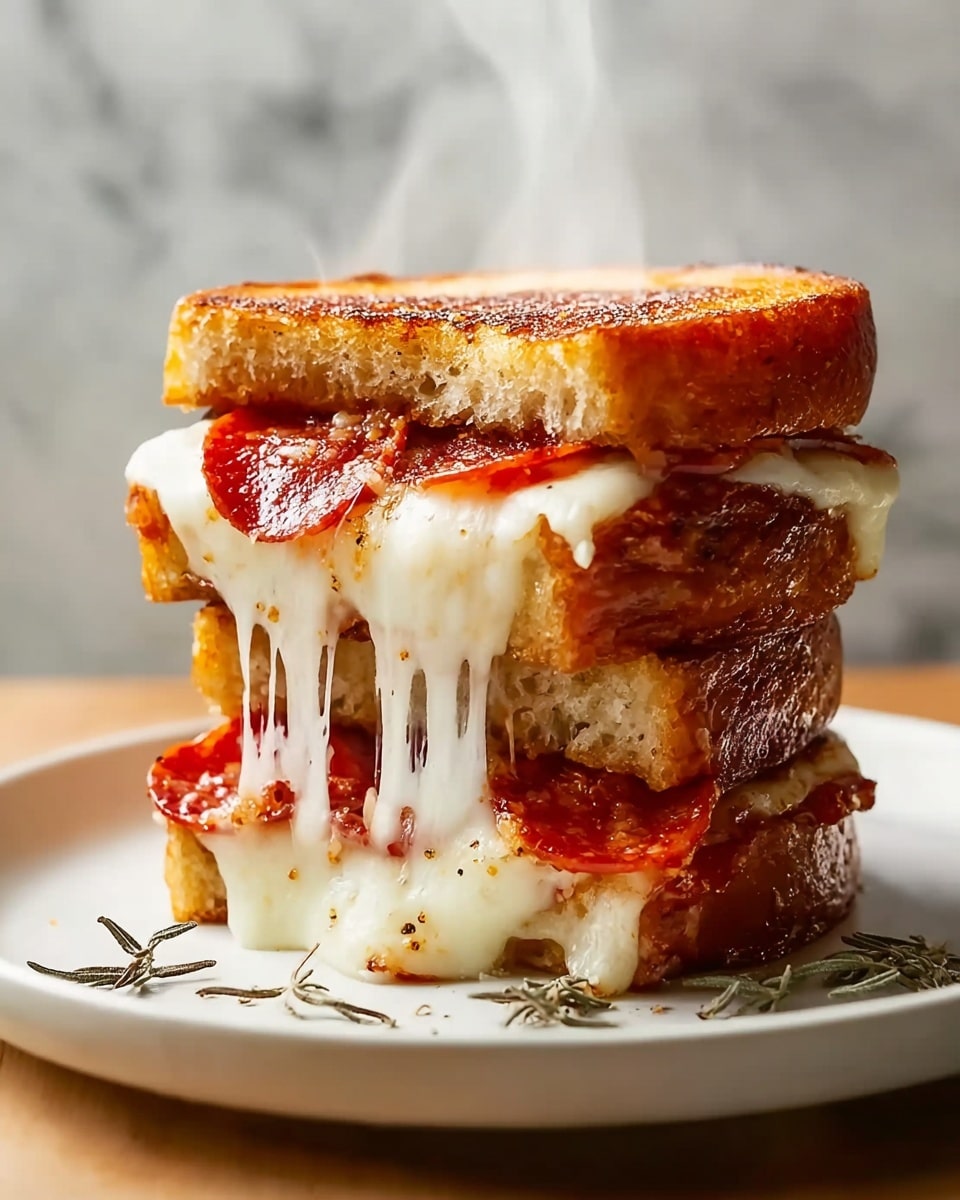 Pizza Grilled Cheese Sandwiches Recipe - Recipe Image
