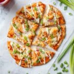 Easy Buffalo Chicken Flatbread Pizza Recipe