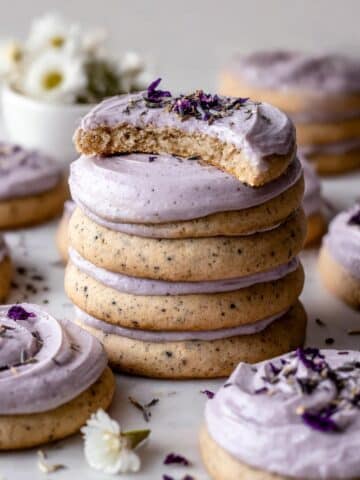 London Fog Cookies with Lavender Cream Cheese Frosting Recipe