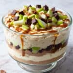 Snickers Apple Salad with Butterscotch Pudding and Caramel Drizzle Recipe