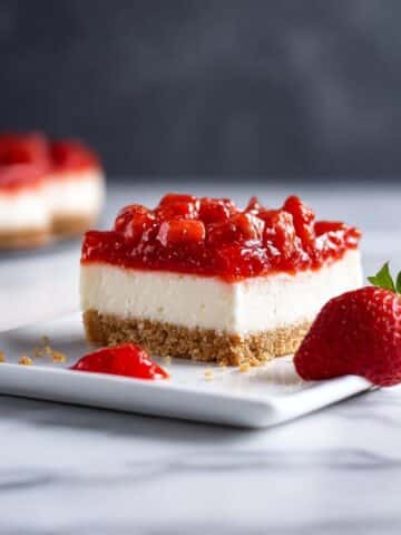 No-Bake Strawberry Cheesecake Bars Recipe