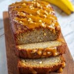Greek Yogurt Banana Bread with Brown Sugar Pecan Glaze Recipe