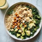 Rice Bowl With Chicken, Kale and Creamy Tahini Dressing Recipe