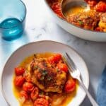 Skillet Chicken Thighs with Cherry Tomato Sauce and Za’atar Recipe