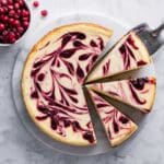 Cranberry Swirl Cheesecake Recipe