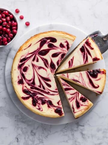 Cranberry Swirl Cheesecake Recipe