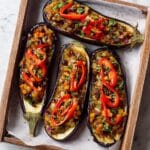 Lebanese Stuffed Eggplants with Yogurt-Cucumber Sauce Recipe