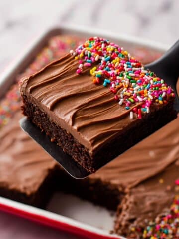 Easy Chocolate Sheet Cake with Fudge Frosting Recipe