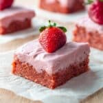 Strawberry White Chocolate Brownies with Strawberry Ganache Recipe