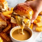 French Beef Dip Sliders with Caramelized Onions and Au Jus Recipe
