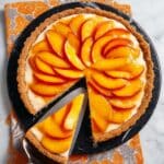 Peach Tart with Mascarpone Cream and Almonds Recipe