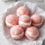 Raspberry Jelly Cakes with Coconut and Whipped Cream Recipe