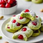 Pistachio Pudding Cookies with Maraschino Cherries Recipe