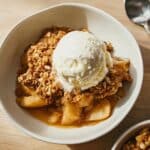 Warm Apple Crisp with Crunchy Oat Topping Recipe