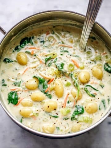 Gnocchi Soup with Vegan Cream and Vegetables Recipe